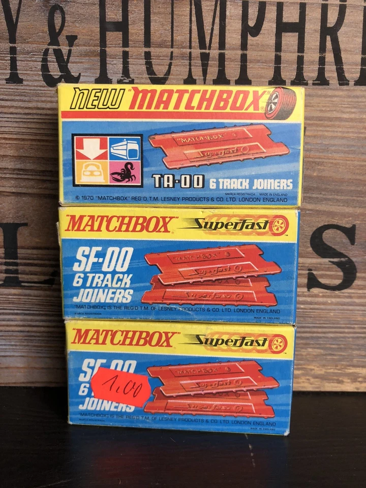 Matchbox Superfast Rennbahn 3xSF/TA-006 Track Joiners VNM OVP von 1970 - Bild 3 von 4