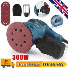 300W ELECTRIC RANDOM ORBITAL SANDER 6 SPEEDS ROTARY PALM CIRCULAR DISC 20x 125mm