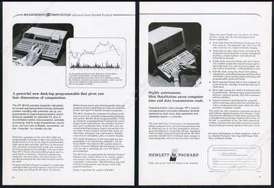 1975 HP-9815A calculator 2644 Mini DataStation pix Hewlett-Packard vtg print ad