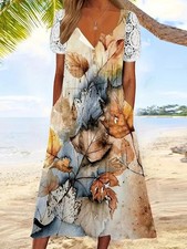 3XL - Oversized Plus Size 22/24 - Bust 50-54"- Elegant Lace & Pockets ✨Brand New