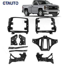 9pcs Front Bumper Support Mount Brackets For 2016-2018 Chevrolet Silverado 1500