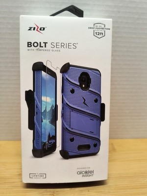 Alcatel Insight Smartphone Case ZIZO Bolt Series- Blue W/ Black Accents NEW
