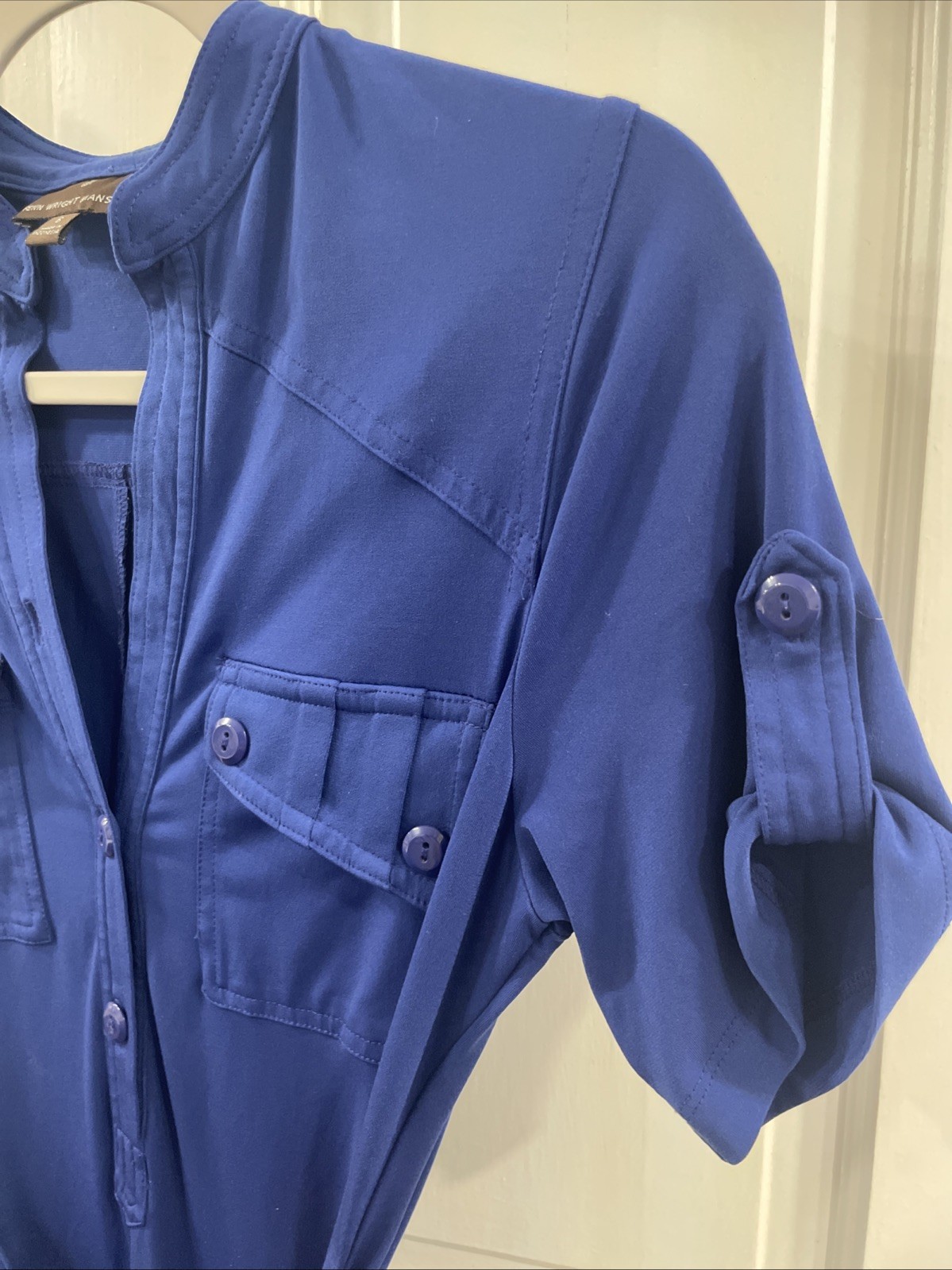 Fenn Wright Mansion Formal Solid Blue Polyester S… - image 5