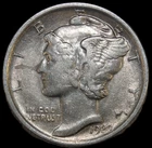 1920 mercury dime- CHOICE EF / FREE SHIPPING- SMH-378