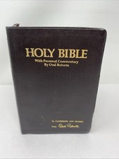 Holy Bible King James Version Oral Roberts 1981 Leather NAME FRT FREE SHIPPING!