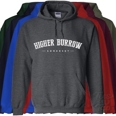 HIGHER BURROW SOMERSET HOODIE Kingsbury Episcopi England College Uni Style