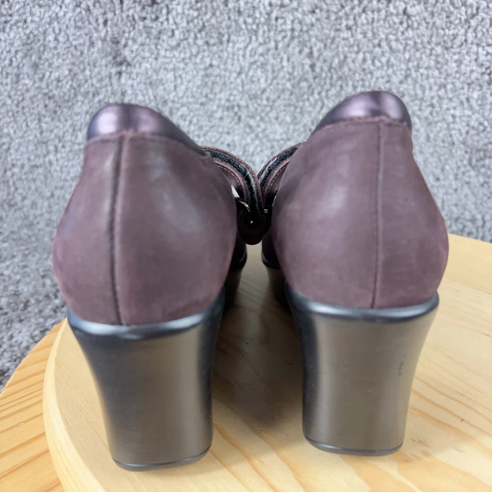 Zapatos Naot Día Tacón de Cuña Mary Jane Mujer Talla 6 Púrpura Cuero Nubuck Bomba Foto 4 de 4