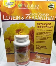trunature Vision Complex Lutein Zeaxanthin 140 Softgels Eye Health Exp 05/2026