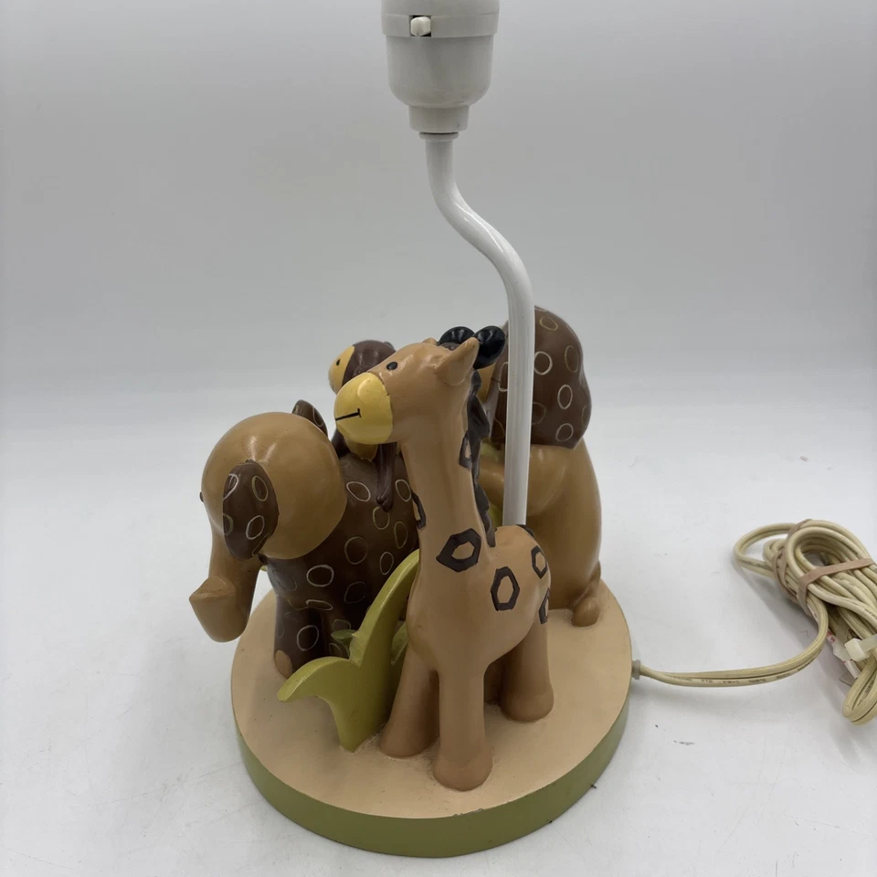 "Lámpara de 12,25"" de alto con tema de safari selva, guardería infantil bebé, sin sombra" Foto 4 de 4