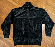 South Pole XL Black Velour Track Suit Jacket & Pants Pre-owned 80/20 Cotton/Poly