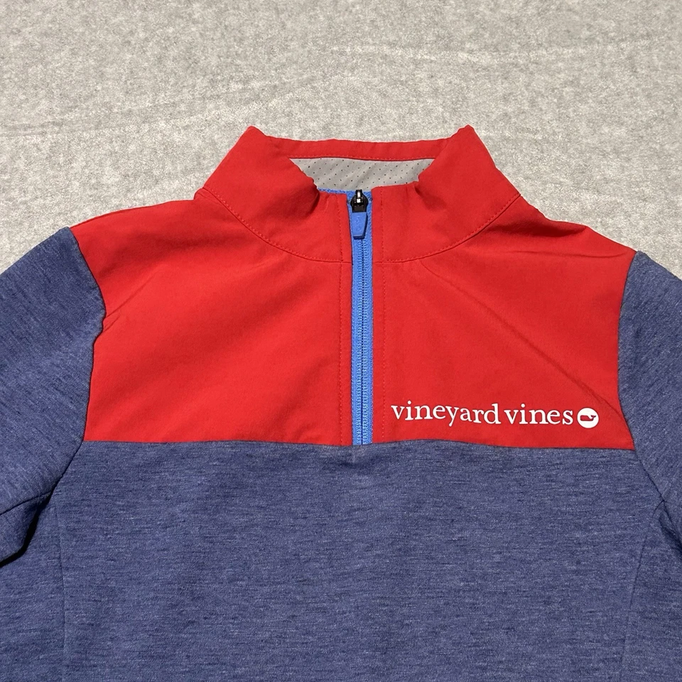 Vineyard Vines Youth Boys 1/4 Zip Pullover Sweatshirt Boys 8-10 Color Block - Image 4 of 4