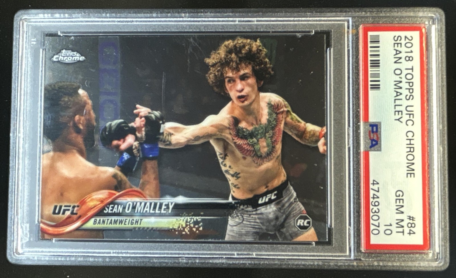 2018 Topps Chrome UFC Sean O'Malley RC Rookie #84 PSA 10 GEM MINT view 1