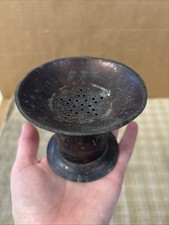 19th Century Tin Toleware Pounce Pot / Sander W Star Pattern Holes, Nice Lg Sz