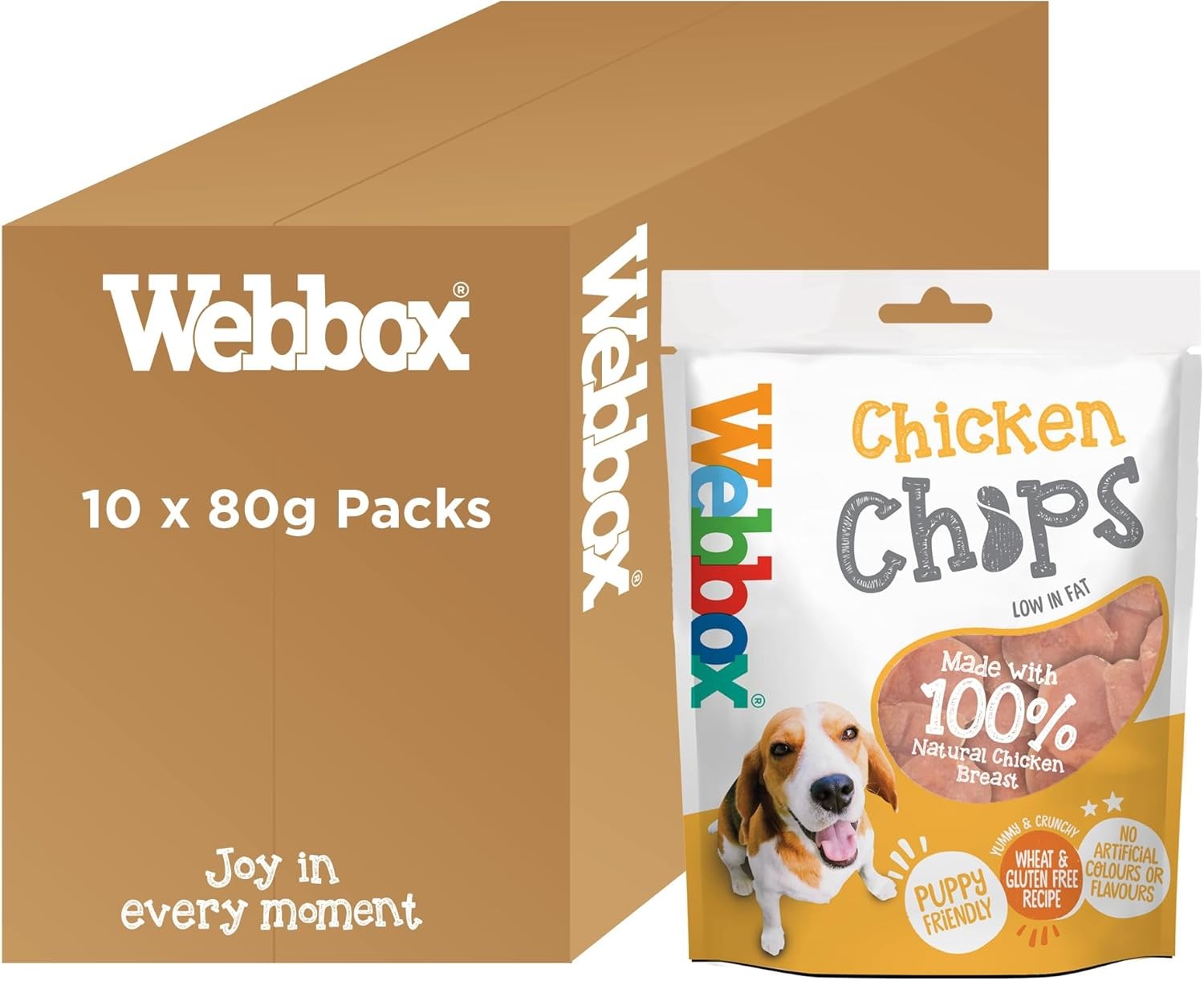 Webbox Chicken Chips Dog Treats - Made with 100 Percent Natural Chicken Breast,