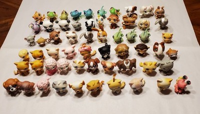 Littlest Pet Shop LARGE LPS Lot of 60  All Have Pink Magnet In Paw HASBRO