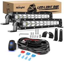Nilight Led Light Bar 2Pcs 11 Inch 50W Super Slim Spot Flood Combo Lights