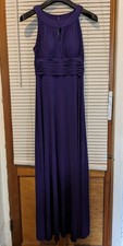 Sangria Long Purple Prom / Bridesmaid Dress