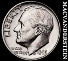 1963 Roosevelt Dime- Silver- Choice Gem Brilliant Uncirculated Luster #J4151