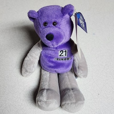 Vlade Divac #21 Sacramento Kings Limited Treasures Pro Bear Purple Gray NBA New