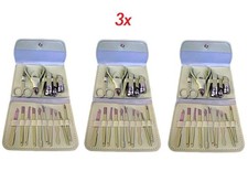 3x Nail Clippers 16 Pcs Set Stainless Steel Manicure Pedicure BeautyCare Kit