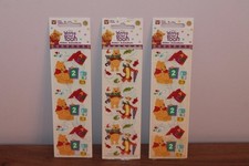 VTG Disney Winnie the Pooh Sandylion 3 packs Stickers Sealed Tigger fall ABC 123