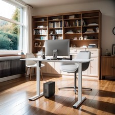 Electric Desk Adjustable Height Sit Stand Home Office Computer Desk White