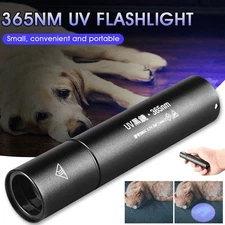 2PACK UV Flashlight 365nm Ultra Violet Tactical Black Light Handheld Flashlight