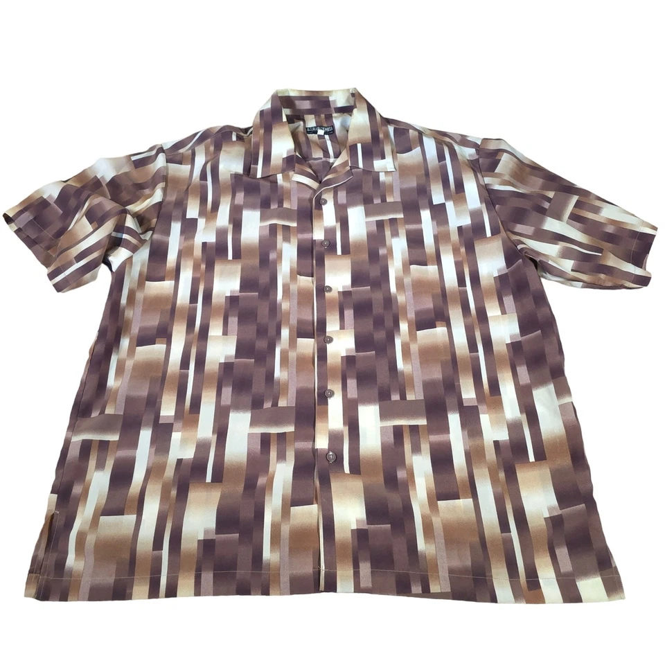 Lote de 4 camisas abotonadas de platino para hombre talla 4X defectuosas multicolor geométricas Foto 2 de 4