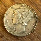 1943-S Mercury Dime VF San Francisco Mint 90% Silver WWII US Winged Liberty Coin