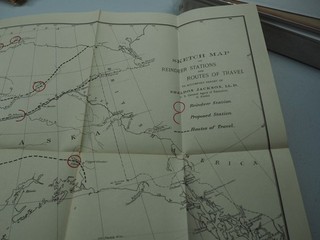 Original Map Alaska Reindeer Stations Routes Travel 1905