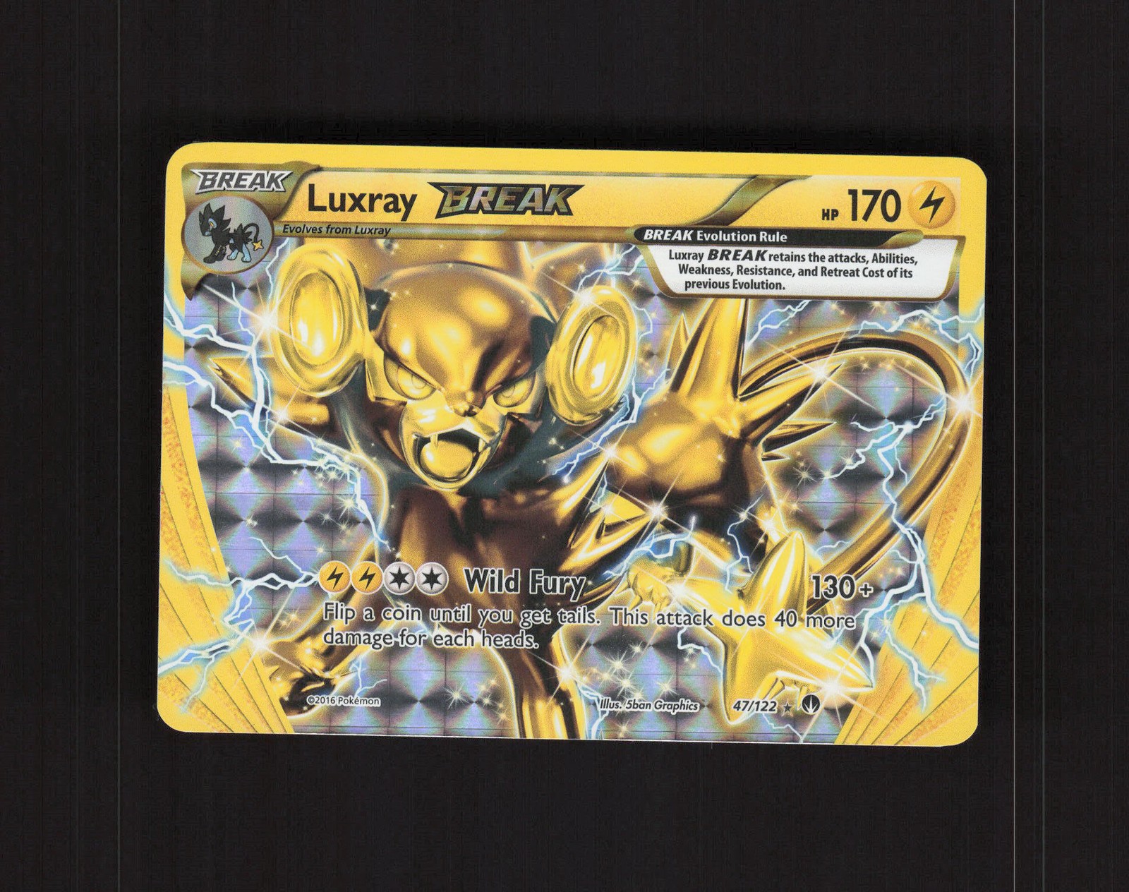 Luxray BREAK 47/122 Breakpoint Full Art Ultra Rare Holo Pokemon Card LP