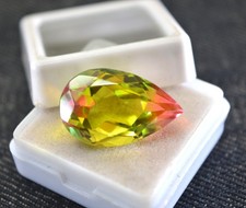 14.95 Ct Shiny Certified Topaz VS A Pear Cut for Pendant & Ring Gemstone T424