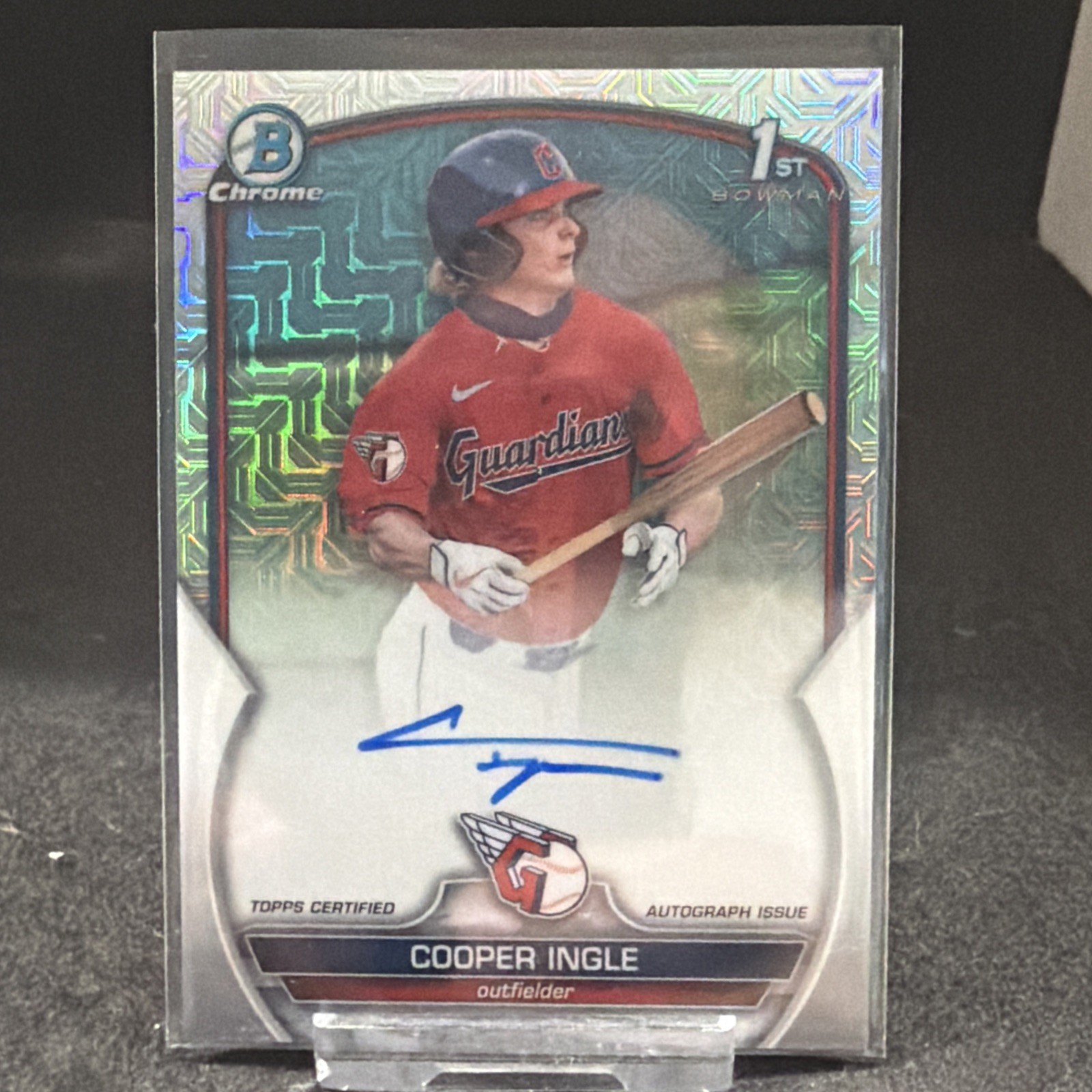 2023 Bowman Chrome Draft Cooper Ingle 1st Mojo Refractor Auto 022/150 Guardians