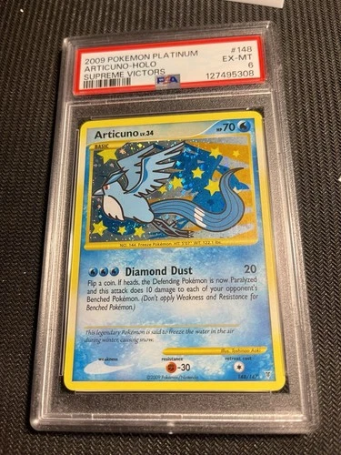 2009 POKEMON PLATINUM SUPREME VICTORS #148 Articuno HOLO PSA 6 - Swirl 💫