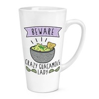 Beware VerrüCkte Guacamole Damen 483Ml Groß Latte Becher Tasse Mutter Muttertag