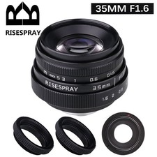 RISESPRAY 35mm F1.6 CCTV Lens C mount for Fujifilm FX mount Camera XH1 XH2 XM1