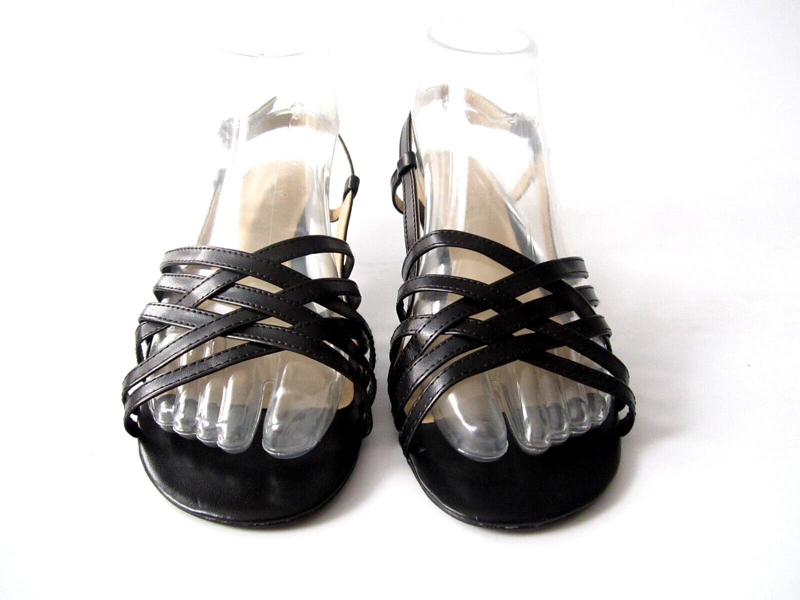 Basic Editions black Slingback  Sandal strappy Bu… - image 2