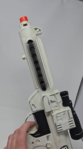 Hasbro Star Wars Stormtrooper E-11 1996 Blaster Sand Desert ¡Luz y sonido funciona! - Vídeo 1 de 1