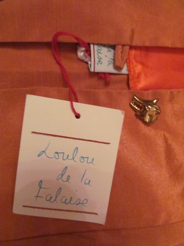 LOULOU DE LA FALAISE coral peach satin look kaftan tunic retro look dress S NWT - Picture 3 of 6