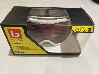 Bolle - INUK 22068 White Purple Matte Snow Goggles Small 3-6Y NEW