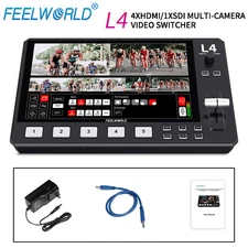 FEELWORLD L4 5-CH Multi Camera Video Mixer Switcher with 10.1 Inch Touch Screen