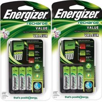 2 Pack Energizer Value Charger With Aa Rechargeable Nimh Batteries Chvcmwb-4 on sale 2 Pack Energizer Value Charger With Aa Rechargeable Nimh Batteries Chvcmwb-4 on sale