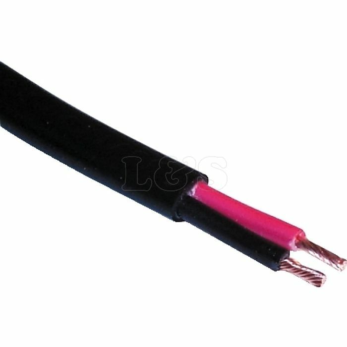 1mm Squared Twin Core Auto Cable - 8.75 Amp, Black, 10 Metres