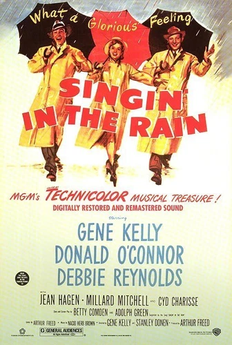 Singin' in the Rain Movie Poster 27x40 D/S Debbie Reynolds  Gene Kelley Singing