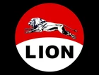 TIN SIGN "Lion Black Red" Gas-Oil   Signs  Rustic Wall Gas Oil Mechanic Vintage