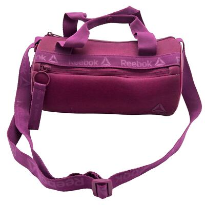 Reebok Victoria Mini Duffel Bag Heather Purple Strap Travel Lunch Gym ...