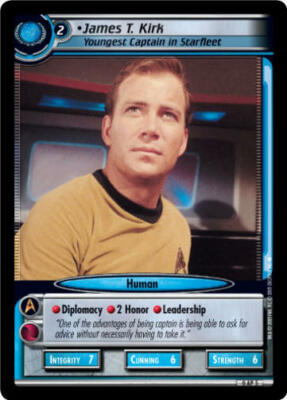 G CCG まとめ Star Trek CCG 0AP5 James T Kirk Youngest Captain in Starfleet Foil