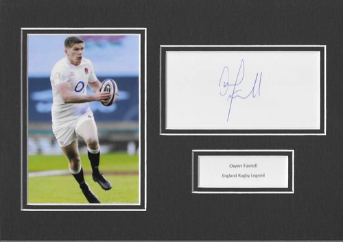 Engravia Digital Owen Farrell 1 England Rugby Union Reproduktion