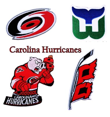 Carolina Hurricanes Hockey PATCHES Embroidery NHLlogo iron&Sewing on Fabrics