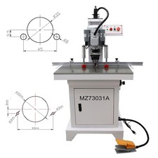 110V Pneumatic Hinge Boring Drill Press Machine W/ 3Z-48-6 And 45-9.5 Drill Bag